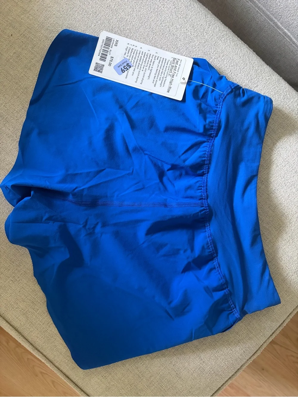 lululemon athletica Blue fast and free shorts - Picture 2 of 3
